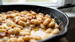Carbonara-style butter beans for a 15-minute gluten-free comfort dinner